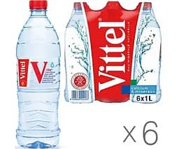 Vittel, 1 л, Упаковка 6 шт., Вітель, Вода мінеральна негазована, ПЕТ - мініатюра 2