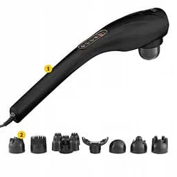 Ручний вібраційний масажер для тіла 4FIZJO Long Stick 7 в 1 4FJ0556 Black (P-5907739319142) - мініатюра 3