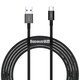 Кабель Baseus Superior USB 2.0 to Type-C 66W 2 м Черный (CATYS-A01)