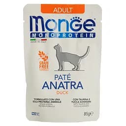 Вологий корм Monge Cat Monoprotein Adult з качкою 85 г (70013703) - мініатюра 2