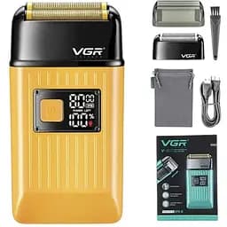 Электробритва VGR V-359 Gold для влажного и сухого бритья желтая (44258-V-359_406)