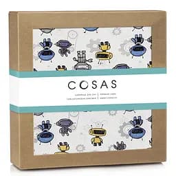 Пелюшки фланелеві Cosas Robots 80х100 см, сірі