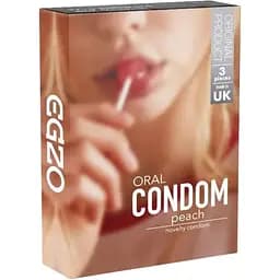Оральные презервативы Egzo Peach (Персик), Телесный
