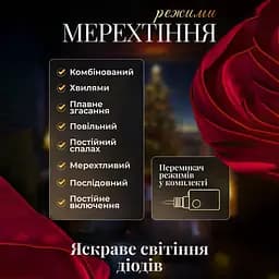 Гірлянда-штора Зірки розмір 3*0,7 м 12 фігур, мультиколор GarlandoPro 1733053ML - мініатюра 12