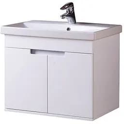 Тумба Мойдодир Смарт 80 підвісна Білий з умивальником Como Білий