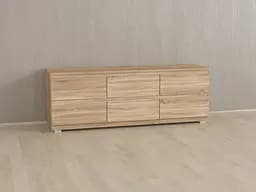 Тумба під телевізор Flamecame з ящиками з ДСП II K-13 Дуб сонома