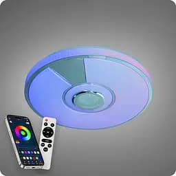 Люстра світлодіодна 517 Dlight RGB з пультом і колонкою 80Вт Білий (02159) - мініатюра 4