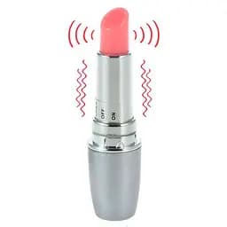 Міні-вібратор «Помада» для кліторальної стимуляції 4 см Металік