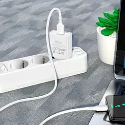 Адаптер мережевий Borofone Micro USB Cable Aspirer BA74A та кабель комплект білий - мініатюра 6