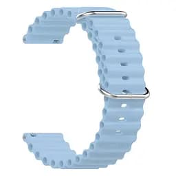 Ремінець для Xiaomi Ticwatch C2 TicWatch E TicWatch S2 Mobvoi TicWatch C2 - блакитний ширина кріплення 20мм силікон Watchbands Hump (W37-4WB26673448) - мініатюра 3