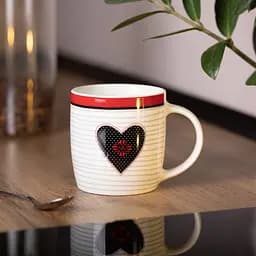 Чашка порцелянова I love you 400 мл, білий з чорним Liling Rongxiang Ceramic RX-N240147WB - мініатюра 4