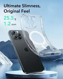 Матовий чохол ESR Zero Clear Case (HaloLock) Frosted Black для iPhone 16 Pro Max (1A7740202) - мініатюра 3