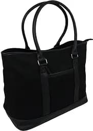 Коттонова дорожня сумка 40L Weekender чорна 55х35х24 см LS sum0028898 - мініатюра 3