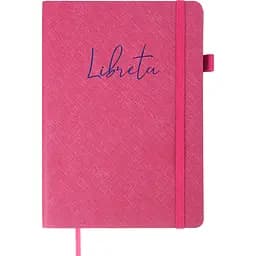 Блокнот діловий Buromax Libreta А5 96 арк. в клітинку обкладинка штучна шкіра малиновий (BM.295117-29)