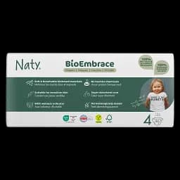 Одноразовые детские подгузники BioEmbrace NATY размер 4, 7-18 кг 44шт. в уп NATY