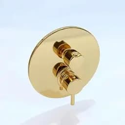 Змішувач для ванни/душу на 2 споживача Paffoni Light honey gold LIG018HG, Золотий - мініатюра 2