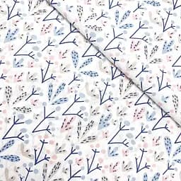 Дитяча постільна білизна в ліжечко FLOWERS CS8, фуксія (BushRoseBlue_DotsRose_140) - мініатюра 8