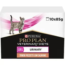 Набір вологий корм для котів Purina Pro Plan Veterinary Diets UR ST/OX Urinary з лососем 850 г (10 шт. x 85 г) (12308816)
