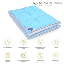 Ковдра антиалергенна MirSon Valentino Hand Made EcoSilk №0554, зимова, 172x205 см, біло-блакитна (14212328) - мініатюра 5