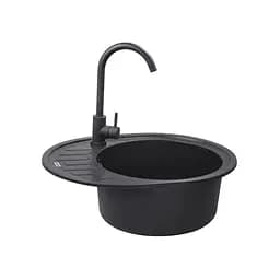 Кухонна мийка гранітна Kroner KRP Komposit GRB-6250 CV027416, Графит - мініатюра 5