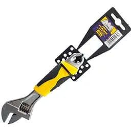 Ключ розвідний Сталь 300 мм хромований двокомпонентні рукоятки (67925)