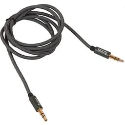 Кабель Hoco UPA03 AUX Noble усиленный 3.5 мм - 3.5 мм темно-серый