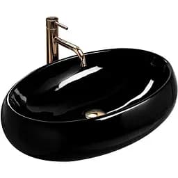 Умивальник Rea Melania black накладний чорний REA-U0470, Чорний