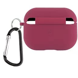 Силіконовий футляр з мікрофіброю для навушників Airpods 3 Бордовий / Plum - мініатюра 2