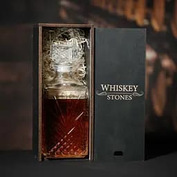 Подарунковий набір віскі Whiskey Stones №11 графин Selecta в дерев'яному пеналі - мініатюра 3