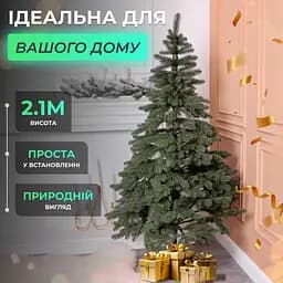 Лита штучна ялинка LUGI 2.1 м зелена Карпатська V18 Преміум KOS-KARPGR21 - мініатюра 2