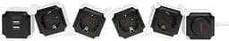 Блок розеток Flexible 4xSchuko 16A 2xUSB 2.4A вимикач Digitus osv0002011