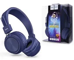 Навушники бездротові HOCO W25 Bluetooth 5.0 Blue з мікрофоном - мініатюра 5