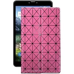 Чохол StatusCASE з екошкіри для планшету Bravis NB851 8 3G Рожевий ромб