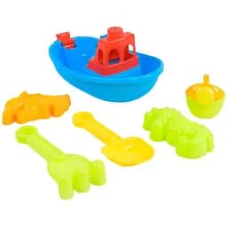 Дитячий кораблик 86117-2 для ігор з піском з набором формочок та лійкою