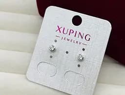 Сережки Xuping біжутерія гіпоалергенні сережки гвоздики прикраса з камінням під срібло
