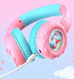Дитячі бездротові навушники з єдинорогом Onikuma B-75 з Bluetooth 5.4, RGB підсвіткою Рожеві - мініатюра 8