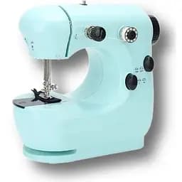 Мини швейная машинка Zerodis, портативная, бытовая, электрическая, для шитья, 4 в 1, с 2 режимами скоростей, с педалью, бирюзовая, JYS