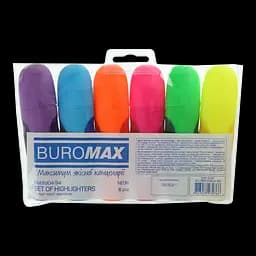 Набір маркерів Buromax Neon з гумовими вставками 6 шт. (BM.8904-94) - мініатюра 3