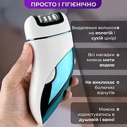 Епілятор жіночий акумуляторний 3 в 1 з USB триммер депілятор для тіла та ніг VGR V-731 - мініатюра 3