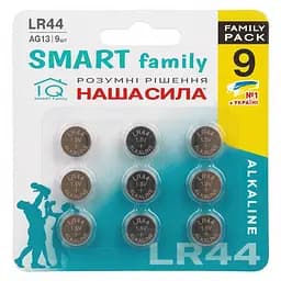 Батарейки Наша Сила Smart LR44, 9 шт.