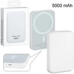 Зовнішній акумулятор Grand Battery Pack MagSafe (модель A2384) 5000mAh білий - мініатюра 2