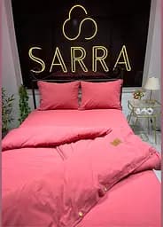 Комплект постельного белья SARRA Двухспальный с простыней на резинке 160х200+30 см Kiremit ранфорс TC303375979