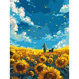 Картина по номерам Strateg Подсолнечное поле 30х40 см (SS-1270)