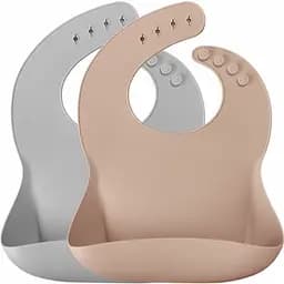 Нагрудник MinikOiOi Basics Bubble Beige/Powd,, силіконовий, 2шт. (101020066)