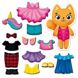 Магнітна гра Одягалка "Кішечка" Vladi Toys VT3204-34 Укр - мініатюра 2