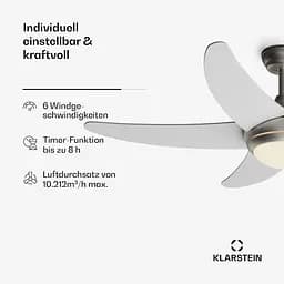 Стельовий вентилятор Klarstein Bolero Smart 55 Вт (10046082) - мініатюра 4