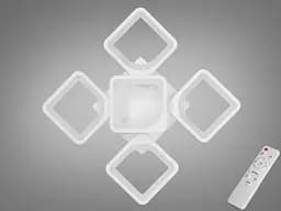 Сучасна стельова світлодіодна люстра в спальню з ІЧ пультом, 72 Вт