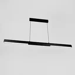 Линейный светильник LED в черном корпусе 120 см с линзами посередине | Line F | Ст. H38L-1200 BK