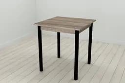 Стіл кухонний Ferrum-decor Агата 75x70x70 Чорний ДСП Сонома Трюфель 16мм (FRD-106247) - мініатюра 3