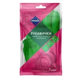 Перчатки хозяйственные Премія, латекс, с ароматом алоэ, размер S